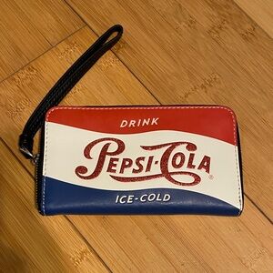 Coach Pepsi-Cola Red, White, and Blue Wristlet